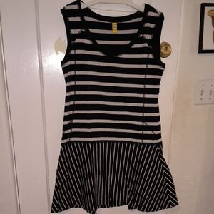 Lole | Striped Black and White Midi Dress